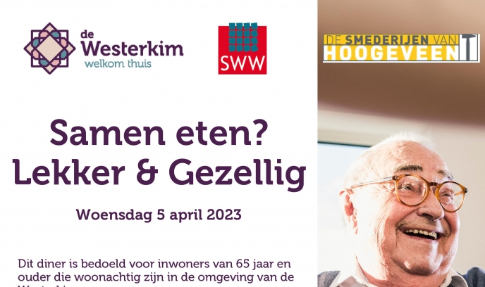 Samen eten bij De Westerkim op 5 april a.s.