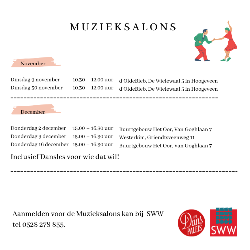 Muzieksalons november en december 2021