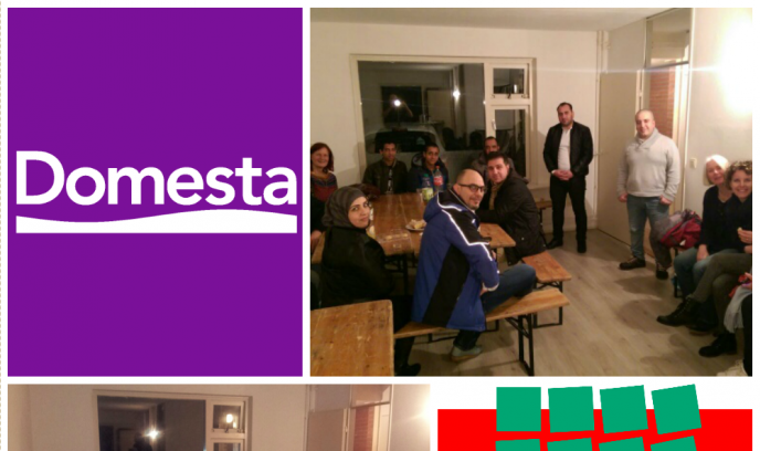Etentje statushouders en bewoners uit Hoogeveen op 4 maart as.