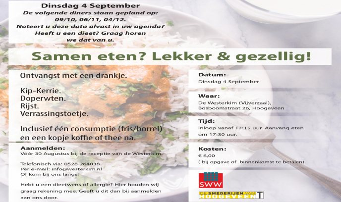 Septembermaaltijd in De Westerkim