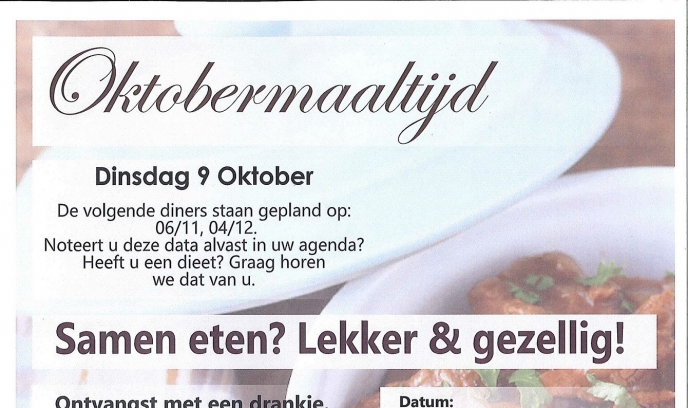 “Samen eten? Lekker en gezellig!” in de Westerkim