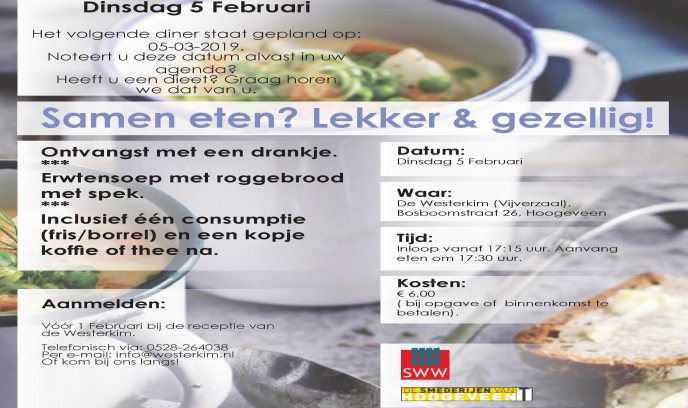 Samen eten? Lekker en gezellig!