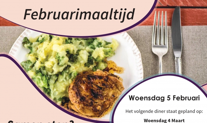 Samen eten, lekker en gezellig in De Westerkim op 5 februari a.s.