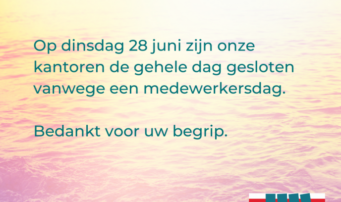 LET OP: SWW-kantoren gesloten op dinsdag 28 juni